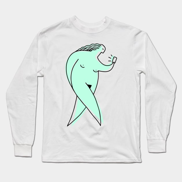 Chubby Selfie 2 Long Sleeve T-Shirt by astronaut